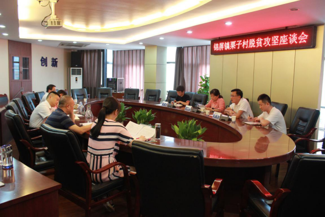 屏山縣錦屏鎮(zhèn)栗子村脫貧攻堅(jiān)座談會在我司召開