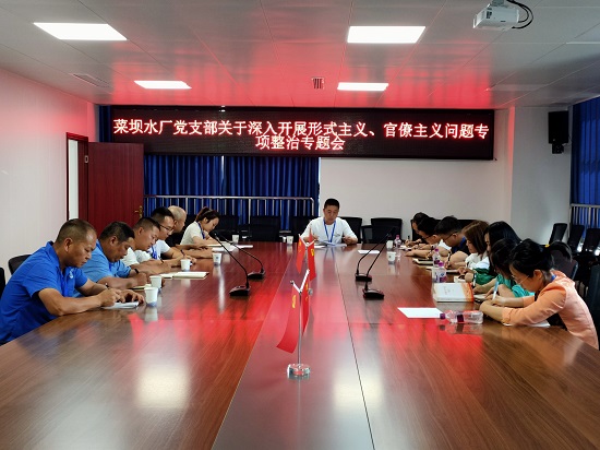 菜壩水廠黨支部召開關(guān)于深入開展形式主義、官僚主義問題專項(xiàng)整治專題會(huì)