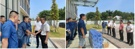 公服集團(tuán)黨委書記、董事長楊中才一行到清源水務(wù)公司開展“夏送清涼”慰問活動(dòng)